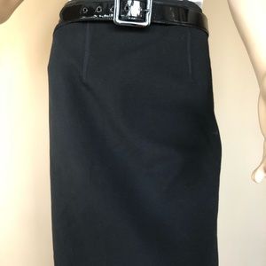 Ann Taylor black scuba pencil skirt
